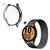 Kit Pulseira Metal + Case de Silicone para Galaxy Watch 4 44 Preto