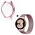 Kit Pulseira Metal + Case de Silicone para Galaxy Watch 4 44 Rose