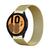 Kit Pulseira Metal + Case de Silicone para Galaxy Watch 4 44 Dourado + Case Transparente