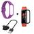 Kit Pulseira + Pelicula + Cabo Carregador Galaxy Fit 2 R-220 Roxo