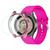 Kit Pulseira Silicone Curvada + Capa + Pelicula Watch 5 Pro Pink + Case Rose Metal