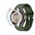 Kit Pulseira Silicone Curvada + Capa + Pelicula Watch 5 Pro Verde Militar + Transp