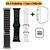 Kit Pulseiras Smartwatch Ultra W69 Plus 49mm Pelicula Case Silicone Kit 06