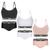 Kit Puma 3 Tops Modal Stretch + 3 Calcinhas Mini Boxer Feminino Preto, Branco