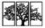 Kit Quadro Decorativo Árvore Da Vida Mdf Vazado 3mm Preto Fosco
