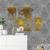 Kit Quadro Flores em MDF Vazado Decoração para Sala Quarto Dourado