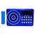 Kit Rádio Bluetooth FM Usb Micro Sd MP3 Painel Digital Bateria Recarregável e Removível com Pilha 18650 9800mAh Extra Azul