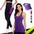 Kit  REGATA DRY Tecido Furadinho + CALÇA leg LEGGING BOLSOS + Viseira DRY Conjunto Fitness 1006 Roxo