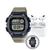 Kit Relógio de Pulso Casio Masculino Digital Hora Mundial DW-291HX Puseira Extra Longa 5 Alarmes Prova D Água 200M + Fone Bluetooth DW-291HX-5AVDF - Caqui