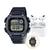 Kit Relógio de Pulso Casio Masculino Digital Hora Mundial DW-291HX Puseira Extra Longa 5 Alarmes Prova D Água 200M + Fone Bluetooth DW-291HX-1AVDF - Preto