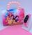 Kit Relógio Digital Led Bracelete Silicone Prova água + Bolsa infantil Mini Bag Alça Mão Pérolas Disney Frozen Minnie Princesa