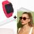 Kit Relógio Digital Led Silicone ajustável Esporte + Óculos de Sol Feminino Armação Grande degradê Luxo Tendência Moda Vermelho