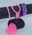 Kit Relógio Infantil Digital Led Bracelete Esportivo Prova água Silicone + Colar e Pulseira Miçangas Caixa Coraçao Roxo