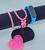 Kit Relógio Infantil Digital Led Bracelete Esportivo Prova água Silicone + Colar e Pulseira Miçangas Caixa Coraçao Azul