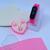 Kit Relógio Infantil Digital Led Silicone Ajustável Prova água + Conjunto Colar e Brincos Meninas Caixa Coração Moda Rosa