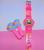 Kit Relógio Infantil Digital Pisca Luz Toca Musica + Presilha de Cabelo Meninas Bico de Pato Hair Clips Princesas Disney Barbie