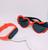 Kit Relógio Infantil Feminino Digital Prova água Bracelete Esportivo + Óculos de Sol Coração com Laço Formato Coração Vermelho