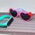 Kit Relógio Infantil Feminino Digital Prova água Bracelete Esportivo + Óculos de Sol Coração com Laço Formato Coração Verde