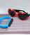 Kit Relógio Infantil Feminino Digital Prova água Bracelete Esportivo + Óculos de Sol Coração com Laço Formato Coração Azul