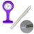 Kit Relogio Lapela Bolso Lanterna Clinica Medica Inox ROXO