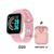 Kit Relogio Smart Watch Y68 D20 Pro 40mm + Fone InPods 12 Bluetooth Rosa