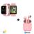 Kit Relogio Smartwatch Fit D20 + Fone inPods 12 Bluetooth  Rosa