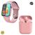Kit Relógio Smartwatch Inteligente Hw12 Android iOS Bluetooth Fit + Fone inPods 12 Bluetooth Rosa