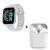 Kit Relogio Smartwatch Inteligente Y68 D20 Pro + Fone inPods 12 Bluetooth - Fit Pro Branco