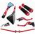 Kit Retrovisor Manopla Manete Guidão Esportivo Cg Titan 125 150 160 Bros Strada Falcon Xre300 Cb300 Vermelho