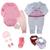 Kit Roupa de Bebê 9 Pçs Body Mijão Macacão e Acessórios Bebê Menina