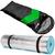 Kit Saco De Dormir Viper Com Capuz Sacola e Colchonete Aluminizado Isolante Térmico em Eva Ntk Verde com preto