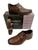 Kit sapato social rafarillo 45023 em couro com cinto meia e calçadeira Mogno