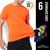 Kit Shorts Bermuda Tactel TRAINING + Camiseta Academia Fitness Corrida PROTEÇÃO UV SOLAR 706 Laranja