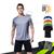 Kit Shorts Bermuda Tactel TRAINING + Camiseta Academia Fitness MASCULINO PROTEÇÃO UV SOLAR MC 706 Cinza