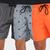 Kit Shorts Praia Curto Wall Liso+Estampado 3 Peças Masculino Colorido