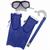 Kit Snorkel Com  Mascara E Nadadeiras Infantil 29900 Belfix Azul