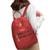 Kit Social Completo Mochila Bolsa Carteira Pratica Feminino Infantil Trabalho Escola Casual Colorido Original Resistente Vermelho