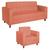 Kit Sofá 2 Lugares e Poltrona Denver Suede - ADJ Decor Coral