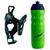 Kit Suporte De Caramanhola Squeeze 550ml Bike Mtb Speed Gravel Nylon Tsw Verde claro