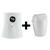 Kit Suporte Para Garrafão Galão + Lixeira Basculante Multi Uso 3,5lt Cesto de Lixo P/ Banheiro Cozinha Branco