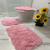 kit tapete de benheiro 3 pecas peludindo costa oro rosa bebe