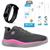 Kit Tenis Ghost 2 Treinos Academia e Corrida + Fone Stereo + Relogio Led Cinza, Rosa