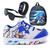 Kit Tênis Led Infantil Menino Masculino Sonic + Mochila + Relógio + Óculos Branco