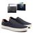 Kit Tênis Slip On Masculino Lona + Carteira Básica Casual Marinho