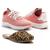 Kit Tênis Têxtil Mesh Elástic + Mule Feminino Confort Casual Rosa escuro