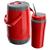 Kit Tererê Garrafa Térmica 2,5l e Copo com Bomba Inox 650ml Vermelho
