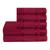 Kit toalhas 2 Banho 3 Rosto barra para bordar Cores Premium Vermelho