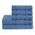 Kit toalhas 2 Banho 3 Rosto barra para bordar Cores Premium Azul royal