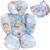 Kit Travesseiro Anatômico com Redutor Apoio de Corpo uso no Bebê Conforto e Carrinho Suporte Universal Reversível Cadeirinha Almofada Encosto Aviador Azul Claro