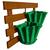 Kit Treliça e Vasos de parede - Jardim Vertical - Plástico reciclado - Treliça Argila Verde